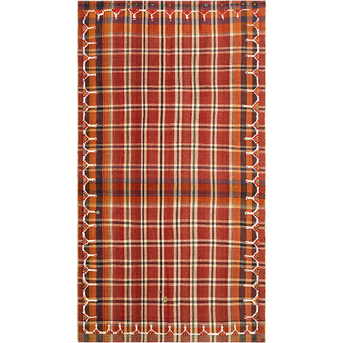 Vidal Tapis de laine 246x139 rouge Jajim