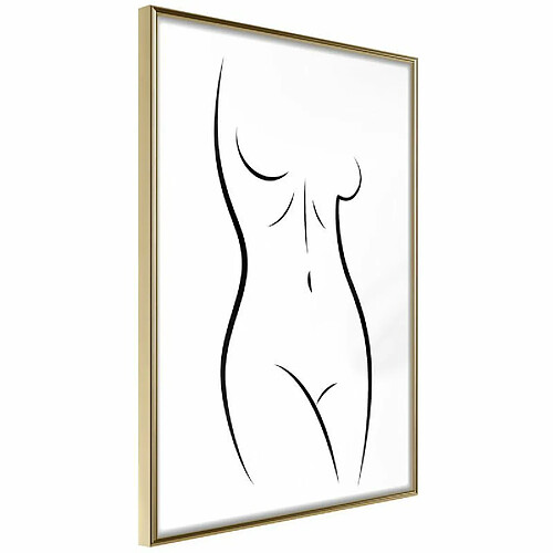 Paris Prix Affiche Murale Encadrée Minimalist Nude 20 x 30 cm Or