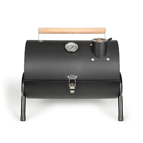 Barbecue fumoir portable 33.5x22cm noir - doc269 - LIVOO