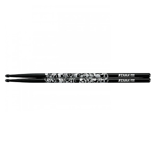 Tama 7A-S-BS - Baguettes batterie Skull Black 7A - Japenese Oak Serie - Noir