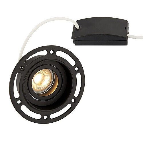 Saxby Downlight rond encastré noir 7W peinture noir mat