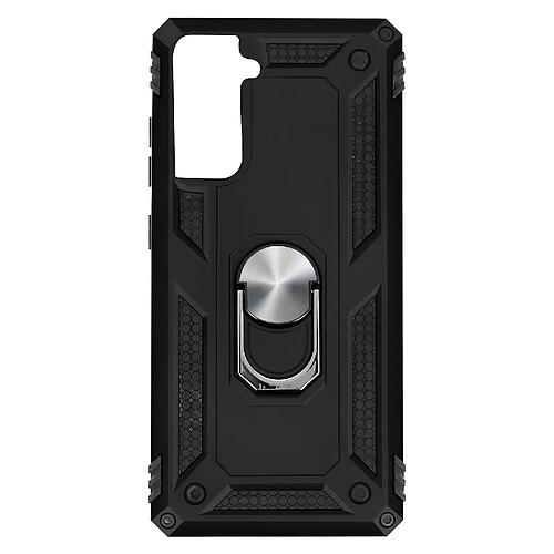 Avizar Coque Samsung Galaxy S21 Plus Antichoc Bi-matière Bague Support Vidéo noir