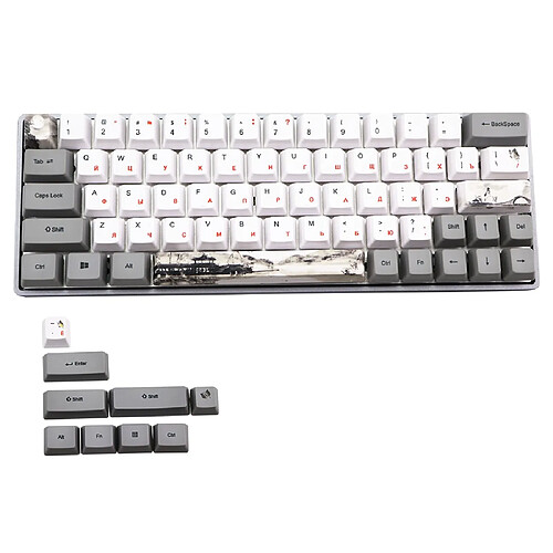 Universal RUSSIAN FIGURE TEINTURE FOND PBT OEM SET MECANIC CLAVIER CLAVIER GH60 RK61/ALT61//GK61 GK64 DZ60 |