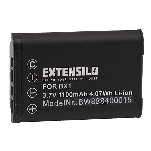 Vhbw EXTENSILO Batterie compatible avec Sony Cybershot DSC-RX100 V, DSC-RX100 VI, DSC-RX100mIII appareil photo, reflex numérique (1100mAh, 3,7V, Li-ion)