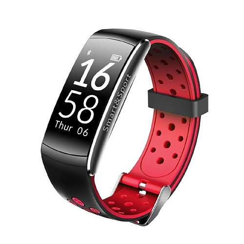 Wewoo Bracelet connecté Smart Watch Moniteur de fréquence cardiaque IP68 Etanche Fitness Tracker Tension artérielle GPS Bluetooth pour Android IOS femmes hommes Rouge