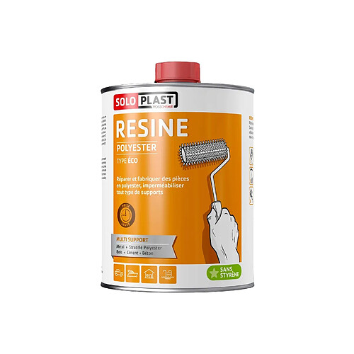 Résine polyester Soloplast type éco 2 KG