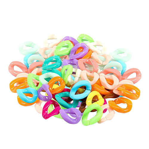 100 pièces C Clips Crochets C Chaîne Liens En Plastique Assorties Bonbons Pastel Couleur pour Enfants Enfants Filles Garçon DIY Bijoux faire Bracelet