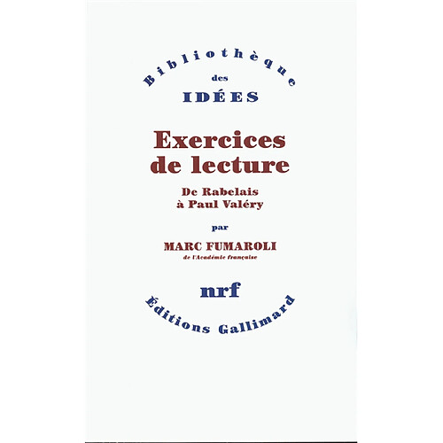 Exercices de lecture : de Rabelais à Paul Valéry · Occasion