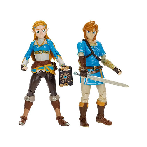 Jakks Pacific The Legend of Zelda - Pack 2 figurines Princess Zelda et Link 10 cm