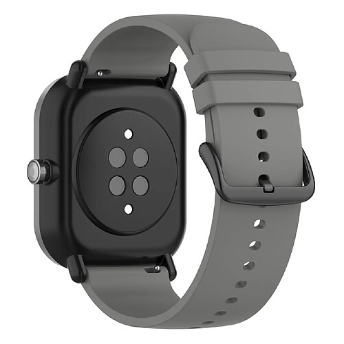 Bracelet en silicone 22mm, sangles réglables, gris foncé pour votre Huami Amazfit GTS 3