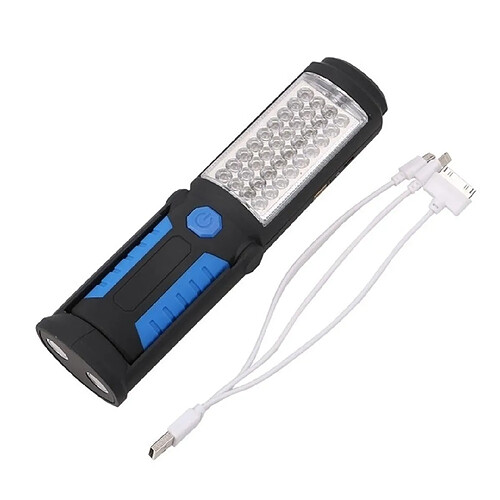 Wewoo 3W USB en charge 36 + 5LEDs Lampe de travail magnétique de pour inspection extérieure plein air de Bleu