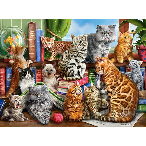 Castorland Puzzle 2000 pièces : La maison des chats