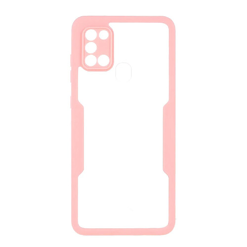 Coque en TPU + acrylique hybride rose pour votre Samsung Galaxy A21s