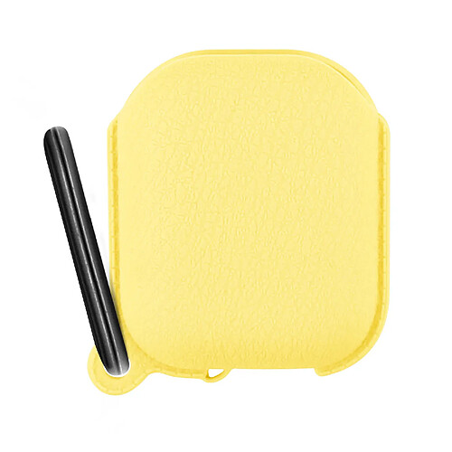 Avizar Étui Boitier Airpods 1 et 2 Protection Silicone Mousqueton intégré - jaune