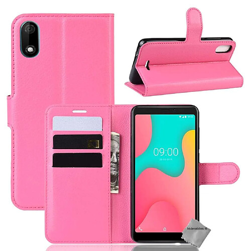 Htdmobiles Housse etui portefeuille pour Wiko Y60 + film ecran - ROSE