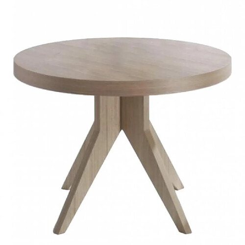 Inside 75 Table repas extensible GRETA 10 couverts 120/185x105cm pied bois clair plateau chêne