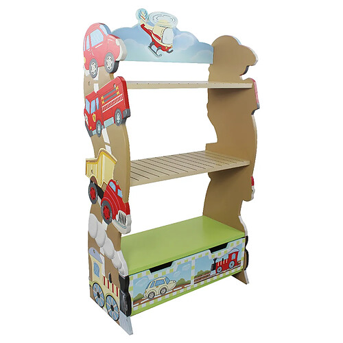 Fantasy Fields - Bibliothèque en bois pour enfants Transports W-10040A