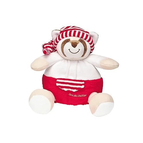 Jemini que du bonheur peluche boulidou creme/rouge +/- 20 cm