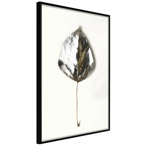 Paris Prix Affiche Murale Encadrée Silvery Leaf 30 x 45 cm Noir