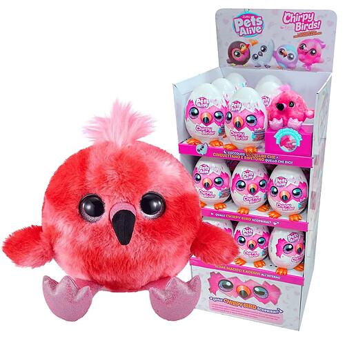 Zuru Présentoir Peluches Parlantes Pets Alive Chirpy Birds Multicolore