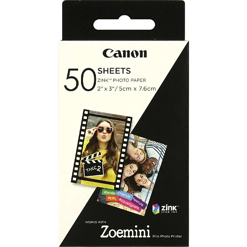 Canon Pack 50 feuilles de papier photo ZINK pour Zoemini