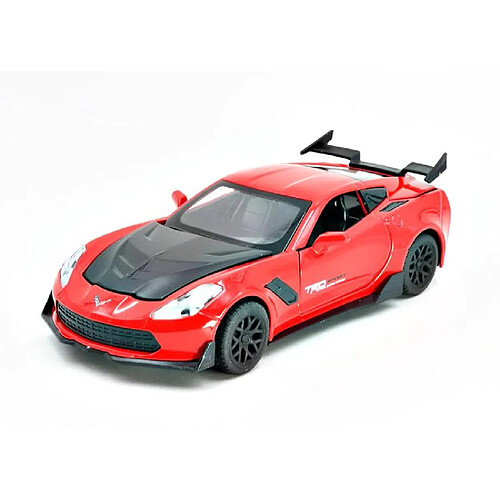 Universal Die Casting 1: 32 Corvette Supercar Modèle Voiture Alliage Voiture Simulation Retirer le véhicule Jouet de voiture pour cadeaux pour enfants | Die Casting Toy Car(Rouge)