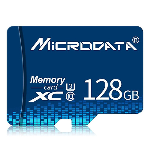 Wewoo Carte Micro SD mémoire MICRODATA 128GB U3 Blue TF SD