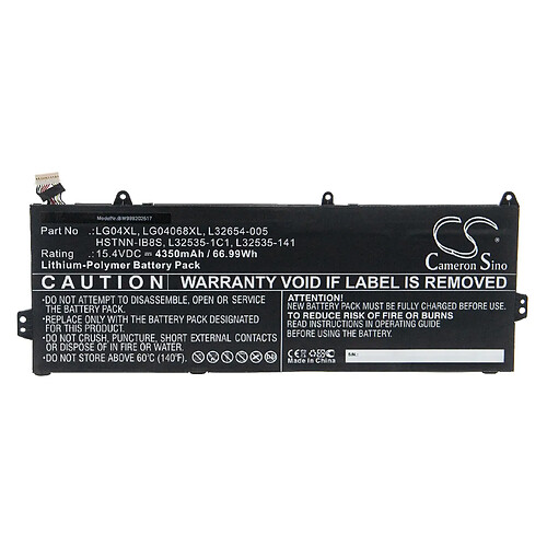 vhbw Batterie compatible avec HP Pavilion 15-cs2090TX, 15-cs2501na, 15-cs2501sa ordinateur portable Notebook (4350mAh, 15,4V, Li-polymère)