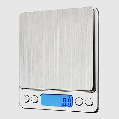 Universal 2000g * 0.1g Balance de cuisine numérique Balance électronique Sacs de précision Bijoux Mini Balance Thé alimentaire 0.1g/CT/oz/gn/ozt | Balance électronique de poche | Balance 0.01 Douce(Argent)