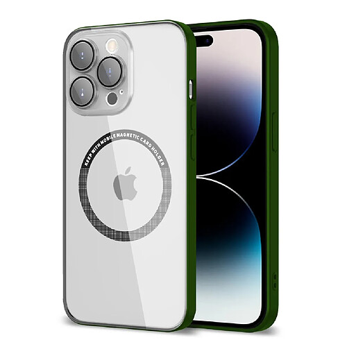 Coque en TPU Anti-empreintes, antichoc, magnétique pour votre iPhone 14 Pro Max - vert