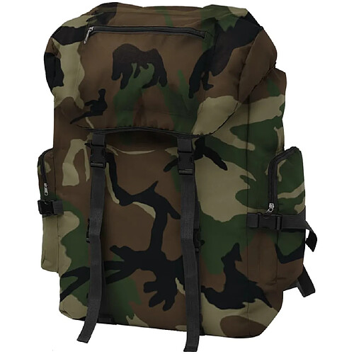 vidaXL Sac à dos en style d'armée 65 L Camouflage