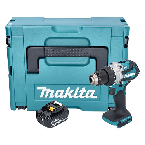 Makita DHP 489 G1J Perceuse-visseuse à percussion sans fil 18 V 73 Nm Brushless + 1x batterie 6,0 Ah + Makpac - sans chargeur