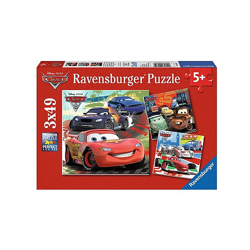 Ravensburger Puzzle 3x49p Course autour du monde Cars 2