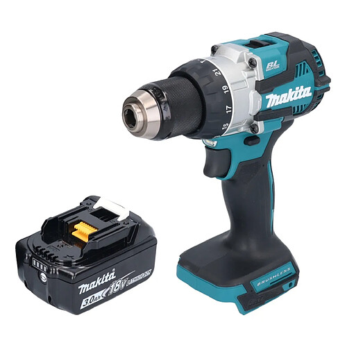 Makita DHP 489 F1 Perceuse-visseuse à percussion sans fil 18 V 73 Nm Brushless + 1x batterie 3,0 Ah - sans chargeur