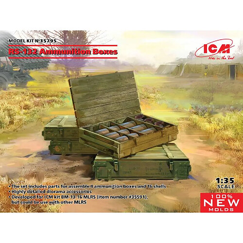 Icm Rs-132 Ammunition Boxes - Décor Modélisme