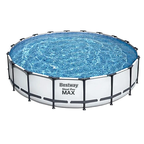 Bestway Piscine tubulaire ronde steel pro max Ø 5.49 x h.1.22 m - grise