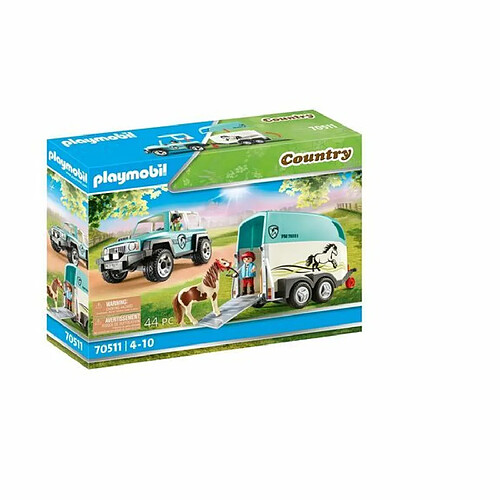 Playmobil® Country Voiture avec remorque pour poney