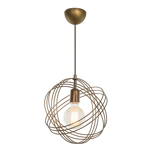 Helloshop26 Lustre lampe lumière suspendu suspension hove en métal 75 cm E27 bronze patiné 03_0007509