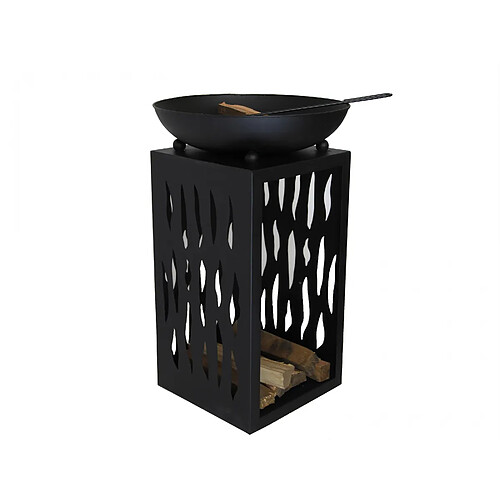 Purline Barbecue au design élégant avec grill chromé en acier noir