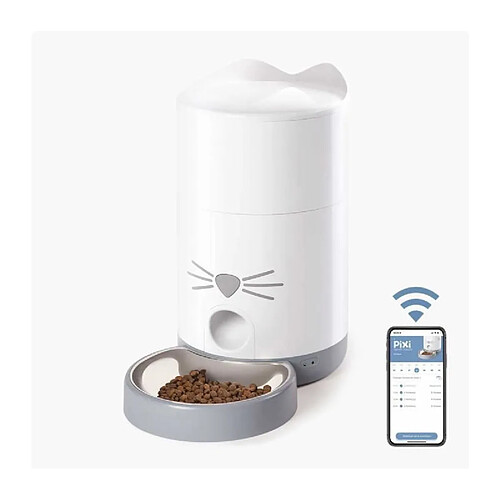 Cat-it CATIT - PIXI Distributeur de croquettes connecté pour chat - 1,2 kg (contrôlé par une application)