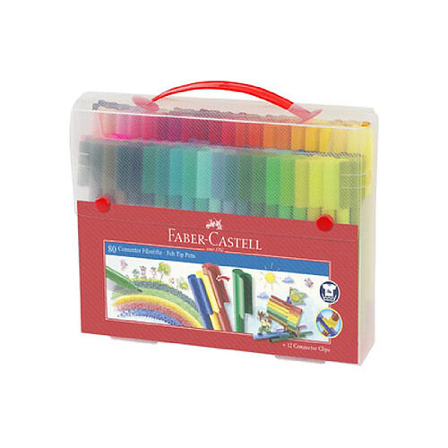 FABER-CASTELL Stylo feutre CONNECTOR PEN, coffret de 80 ()