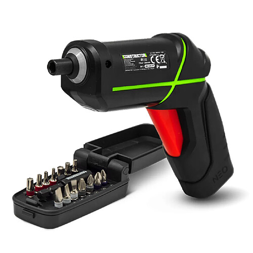 Tournevis rechargeable 4V lithium avec accessoires - 4.5Nm - Constructor