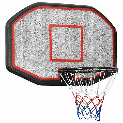 vidaXL Panneau de basket-ball Noir 109x71x3 cm Polyéthylène