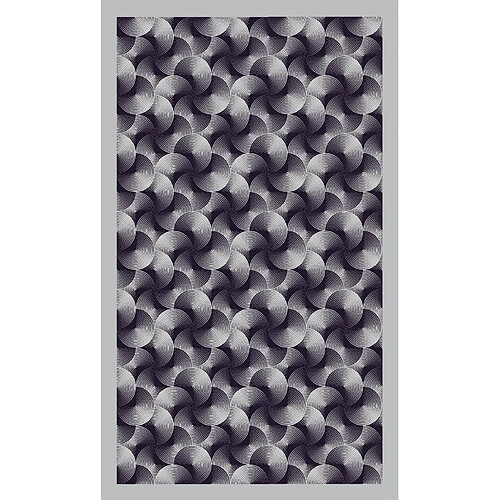 Alter Tapis de salle de bain, 100% Made in Italy, Tapis résistant aux taches avec impression numérique, Tapis antidérapant et lavable, Modèle optique - Acqualagna, cm 90x52