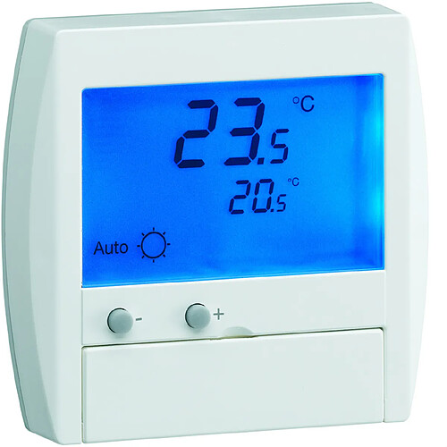 thermostat digital - fil pilote - semi encastré - hager 25120