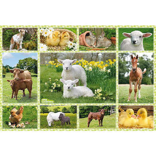 SCHMIDT AND SPIELE Puzzle enfant - Bebe animaux a la ferme - 100 pcs