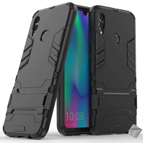 Htdmobiles Coque rigide anti choc pour Huawei Honor 10 Lite + verre trempe - NOIR