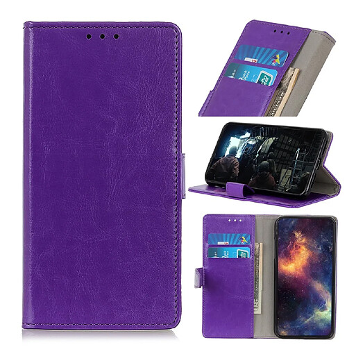 Etui en PU Cheval fou violet pour votre Samsung Galaxy A21s