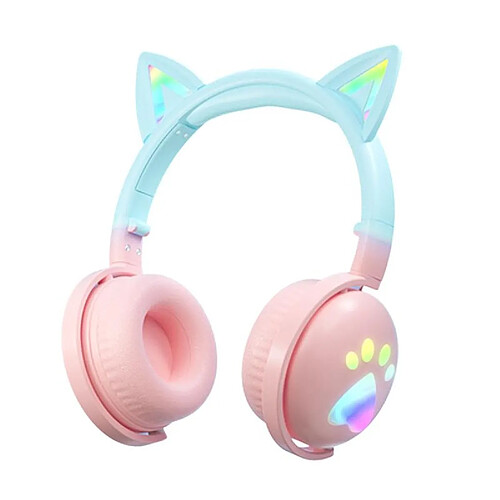 Yonis Casque Audio Oreilles De Chat Bluetooth