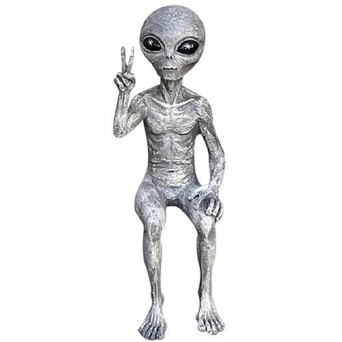 Universal 15 cm 1pcs statue extra-terrestre statue monsieur martien squelette cadre décomprimé cadeau crâne modèle carte du corps jouet jardin statue en gros! 124 ; Action People(Argent)